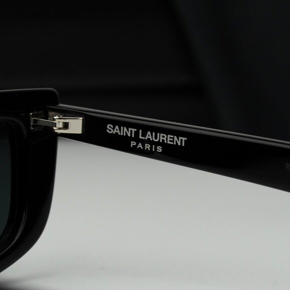 BRAND NEW Saint Laurent SL658 001 Black Rectangle Unisex Sunglasses